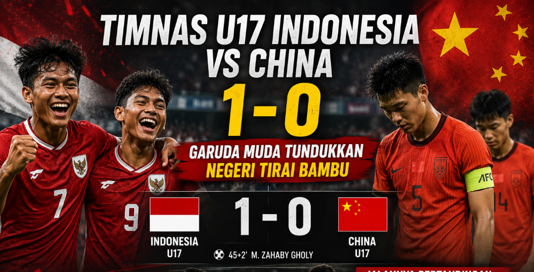 Timnas U17 Indonesia vs China 1-0: Garuda Muda Tundukkan Negeri Tirai Bambu, Gol Tunggal Ciptakan Sejarah