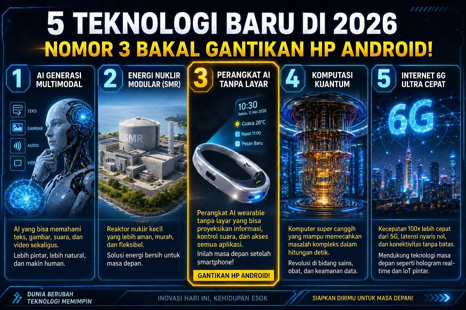 Heboh! Cina Luncurkan 5 Teknologi Baru di 2026, Nomor 3 Bakal Gantikan HP Android!