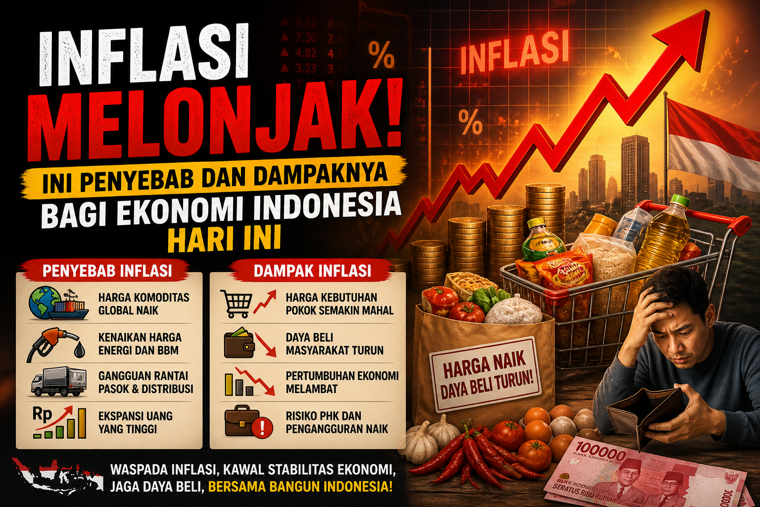 Inflasi Melonjak! Ini Penyebab dan Dampaknya bagi Ekonomi Indonesia Hari Ini