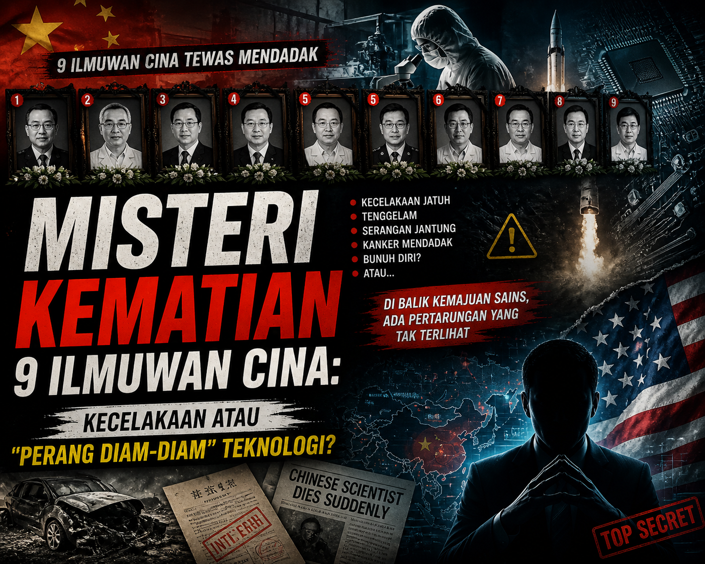 Misteri Kematian 9 Ilmuwan Cina: Kecelakaan atau "Perang Diam-Diam" Teknologi?